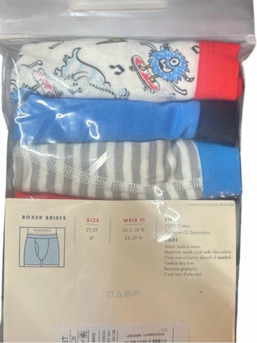 Cat & Jack Boys Boxer Briefs - Red, Blue, White, Gray